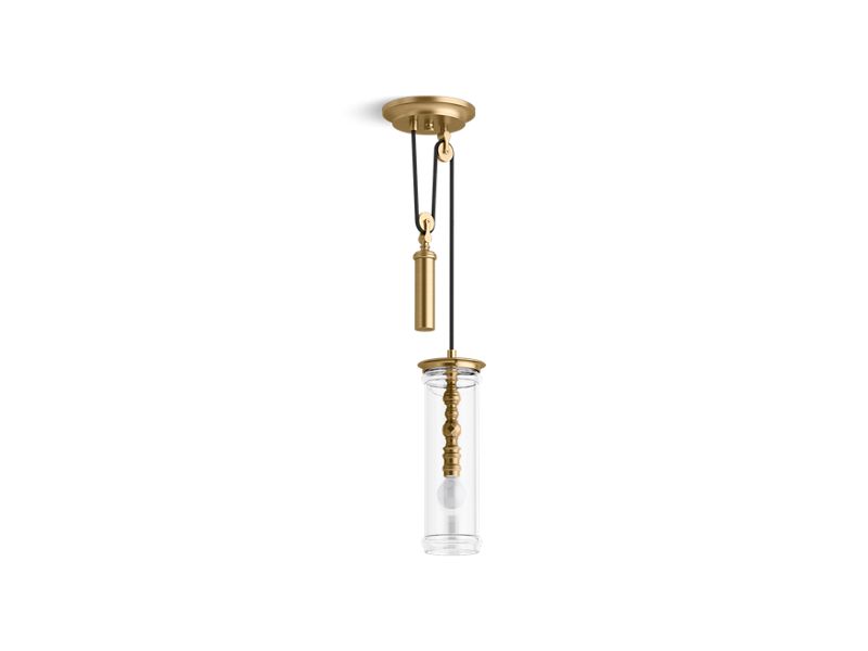 KOHLER K-23340-PE01-BGL Moderne Brushed Gold Damask One-light adjustable pendant