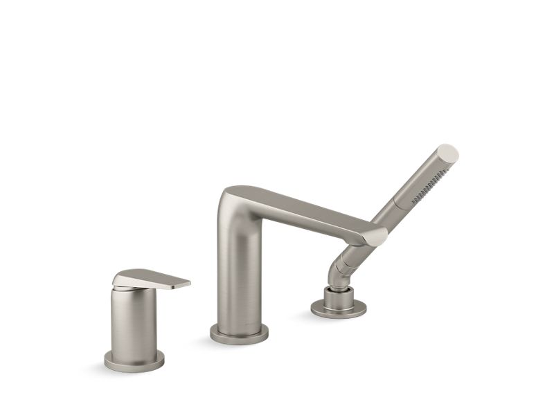 KOHLER K-97360-4-BN Vibrant Brushed Nickel Avid Deck-mount bath faucet with handshower