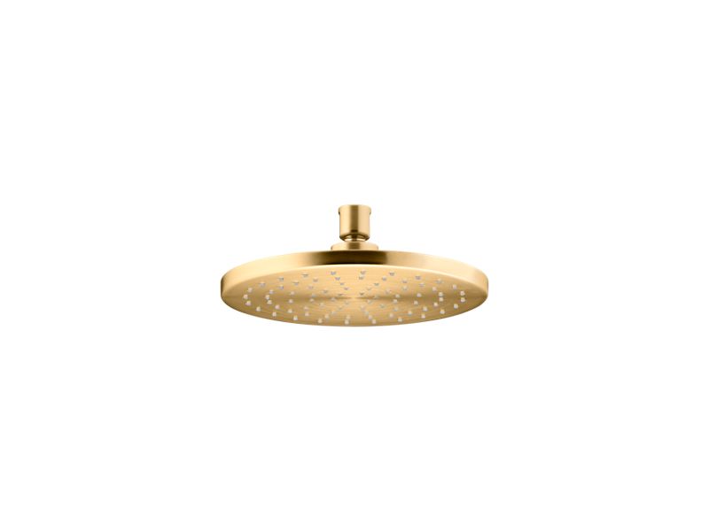 KOHLER K-13688-2MB Vibrant Brushed Moderne Brass Contemporary round 8" single-function rainhead, 2.5 gpm