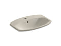 KOHLER K-2351-1-G9 Cimarron Drop-in bathroom sink with single faucet hole