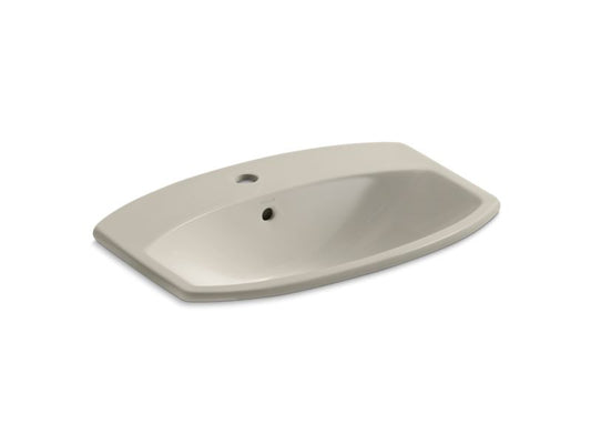 KOHLER K-2351-1-G9 Cimarron Drop-in bathroom sink with single faucet hole