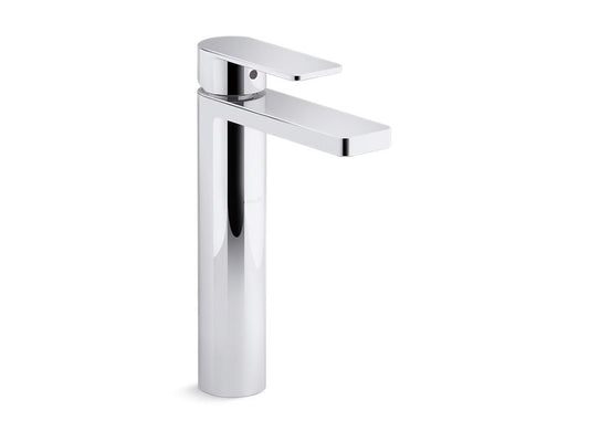 KOHLER K-23475-4-CP Polished Chrome Parallel Tall single-handle bathroom sink faucet, 1.2 gpm