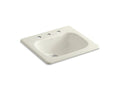 KOHLER K-2895-8-96 Tahoe Drop-in bathroom sink with 8" widespread faucet holes