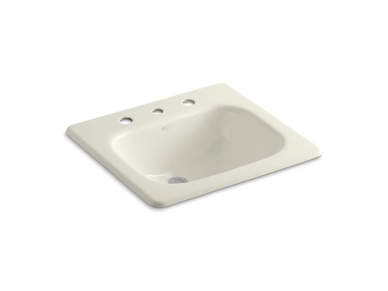 KOHLER K-2895-8-96 Tahoe Drop-in bathroom sink with 8" widespread faucet holes