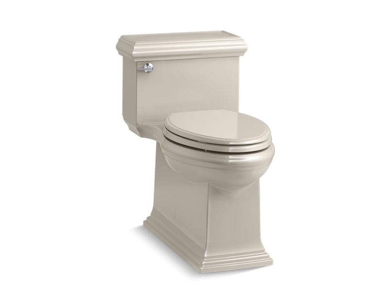 KOHLER K-6424-G9 Memoirs Classic Comfort Height One-piece compact elongated 1.28 gpf chair height toilet with slow close seat