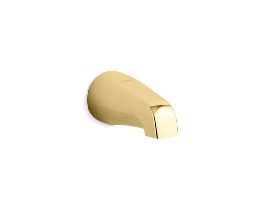 KOHLER K-15135-S-PB Vibrant Polished Brass Coralais 4-7/8" non-diverter bath spout with slip-fit connection