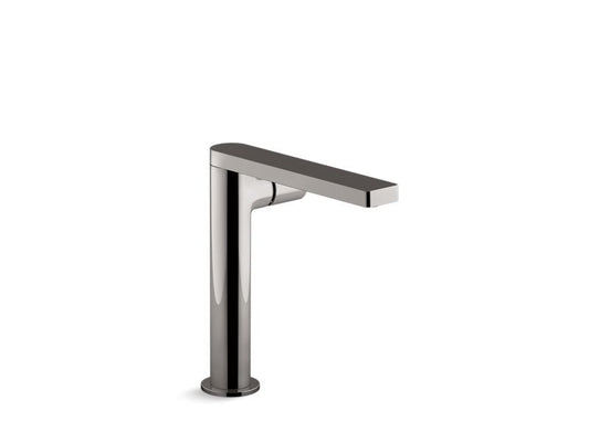KOHLER K-73159-7-TT Vibrant Titanium Composed Tall single-handle bathroom sink faucet with cylindrical handle