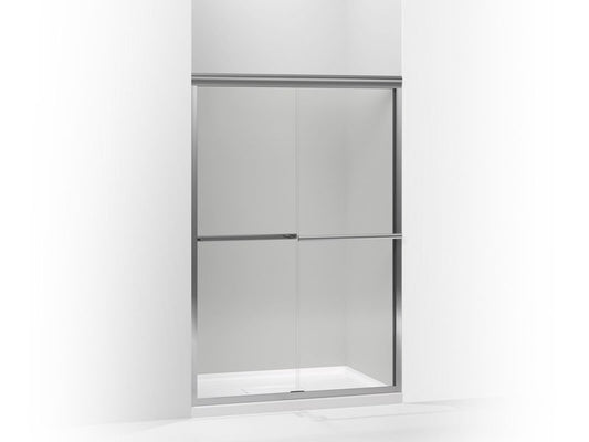KOHLER K-709063-L-SHP Gradient Sliding shower door, 70-1/16" H x 42-5/8 - 47-5/8" W, with 1/4" thick Crystal Clear glass