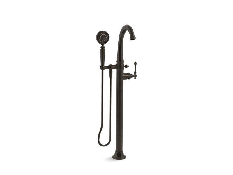 KOHLER K-T97332-4-2BZ Kelston Floor-Mount Bath Filler Trim With Handshower In Oil-Rubbed Bronze