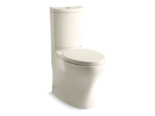 KOHLER K-6355-47 Almond Persuade Curv Two-piece elongated dual-flush chair height toilet