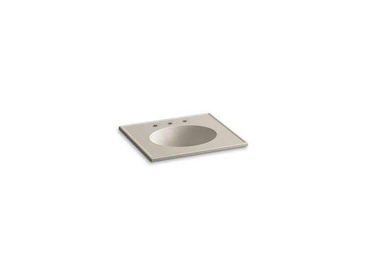 KOHLER K-2791-8-G85 Ceramic/Impressions 25" oval vanity-top bathroom sink with 8" widespread faucet holes