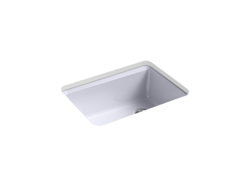 KOHLER K-8668-5UA2-GRL Riverby 27" x 22" x 9-5/8" undermount single-bowl workstation kitchen sink with accessories and 5 oversized faucet holes