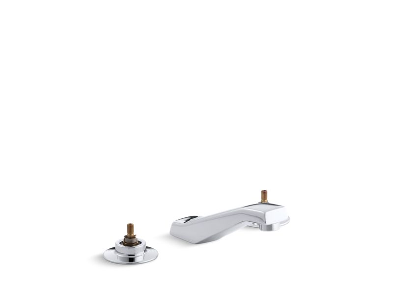 KOHLER K-7307-K-CP Triton Widespread commercial bathroom sink faucet with rigid connections, requires handles, drain not included