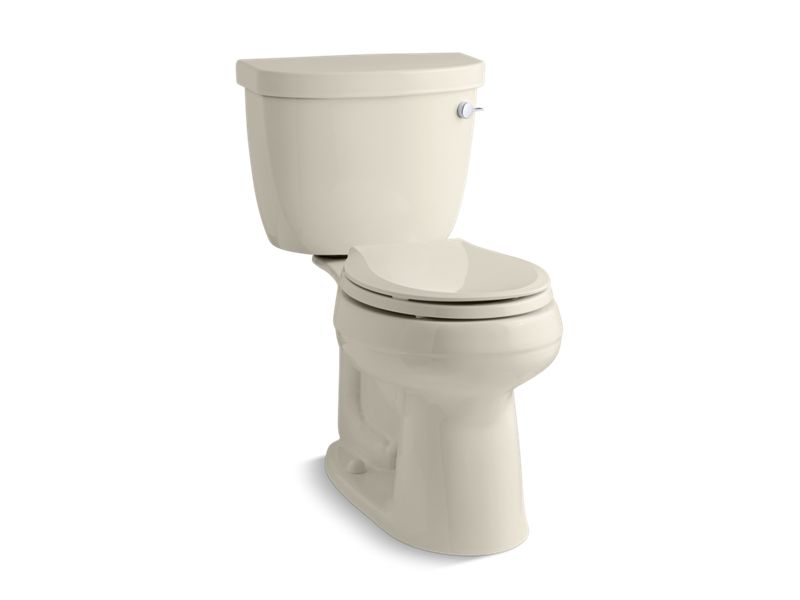 KOHLER K-3851-UR-47 Cimarron Comfort Height Two-piece round-front 1.28 gpf chair height toilet with right-hand trip lever, insulated tank and 10" rough-in