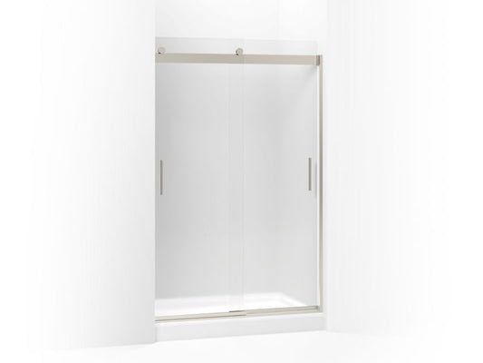 KOHLER K-706008-D3-MX Matte Nickel Levity Sliding shower door, 74" H x 43-5/8 - 47-5/8" W, with 1/4" thick Frosted glass