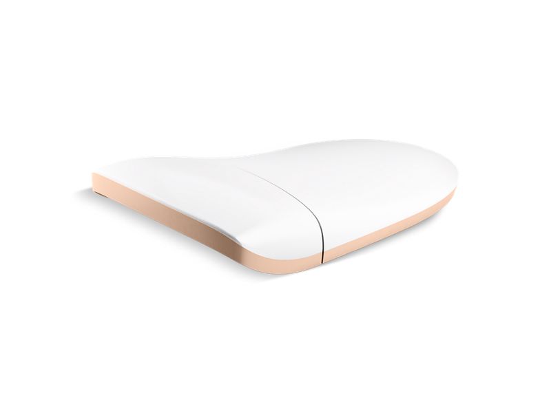KOHLER Eir K-79208-SG Sunrise Gold Elongated toilet seat lid with accent band
