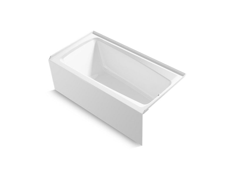 KOHLER K-26071-RA-0 White Irvine 60" x 32" alcove bath, right drain