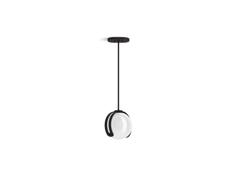 KOHLER K-32379-PE01-BLL Matte Black Kraga 10" one-light pendant