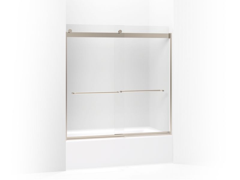KOHLER K-706005-D3-ABV Levity Sliding bath door, 59-3/4" H x 54 - 57" W, with 1/4" thick Frosted glass