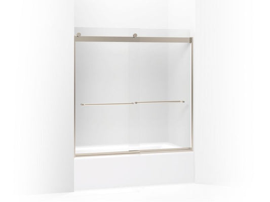 KOHLER K-706005-D3-ABV Levity Sliding bath door, 59-3/4" H x 54 - 57" W, with 1/4" thick Frosted glass