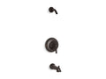 KOHLER K-TLS10582-4-2BZ Bancroft Rite-Temp Bath And Shower Trim Kit, Without Showerhead In Oil-Rubbed Bronze