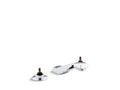 KOHLER K-7443-KNE-CP Triton 0.5 gpm widespread commercial bathroom sink base faucet with vandal-resistant aerator, requires handles, drain not included
