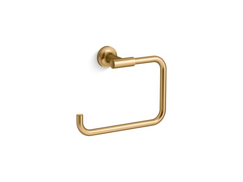 KOHLER K-14441-2MB Vibrant Brushed Moderne Brass Purist Towel ring