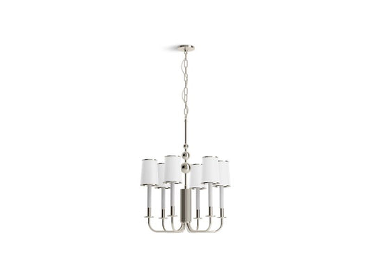 KOHLER K-27441-CH06-SNL Polished Nickel Tresdoux Six-light chandelier