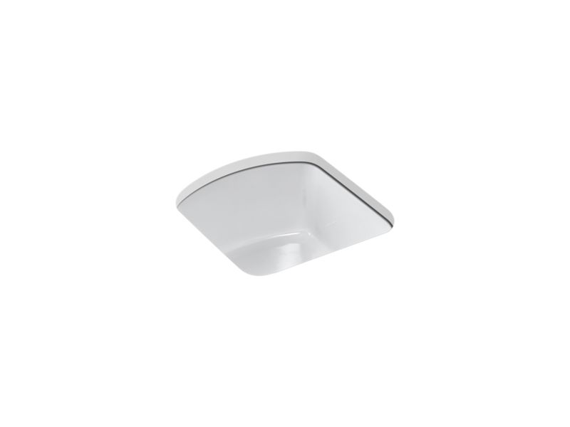 KOHLER K-5848-0 Napa 18-3/4" x 18-11/16" x 9-5/8" Undermount bar sink with no faucet holes