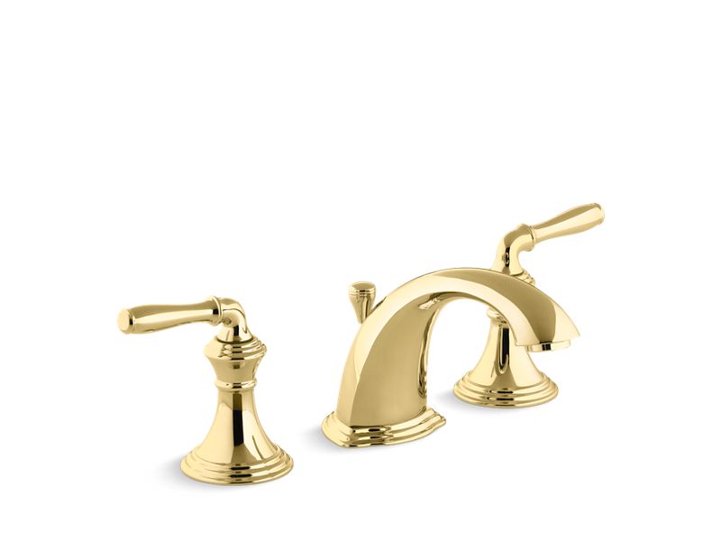 KOHLER K-394-4-PB Vibrant Polished Brass Devonshire Widespread bathroom sink faucet