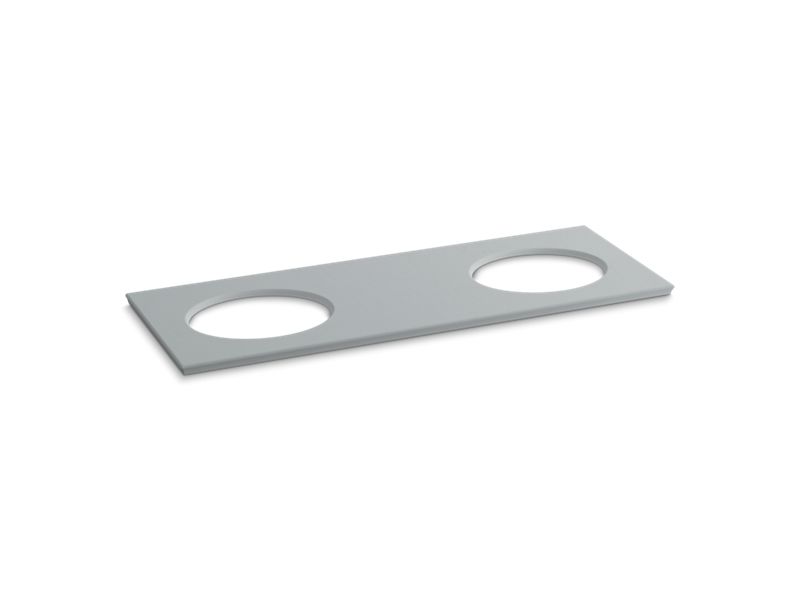 KOHLER K-5433-S36 Solid/Expressions 61" vanity-top with double Verticyl oval cutout