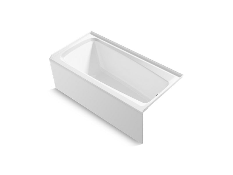 KOHLER K-26070-RA-0 White Irvine 60" x 30" alcove bath, right drain