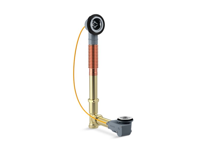 KOHLER PureFlo K-37380-NA Rough-in cable bath drain, brass, 30" cable