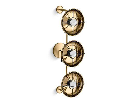 KOHLER K-23665-SC03-BGL Modern Farm Three-Light Sconce In Moderne Brushed Gold