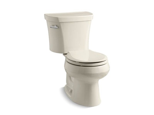 KOHLER K-3947-47 Wellworth Two-piece round-front 1.28 gpf toilet with 14" rough-in