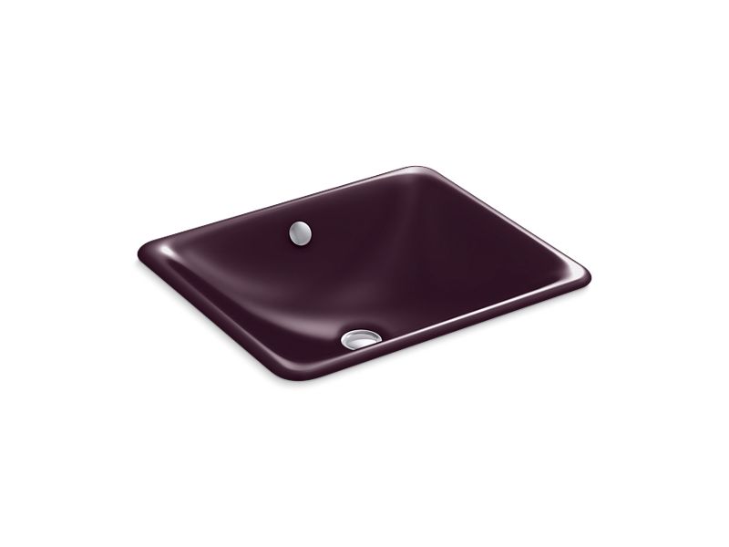 KOHLER K-5400-PLM Iron Plains Drop-in/undermount bathroom sink