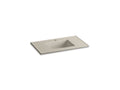 KOHLER K-2781-1-G85 Ceramic/Impressions 37" rectangular vanity-top bathroom sink with single faucet hole