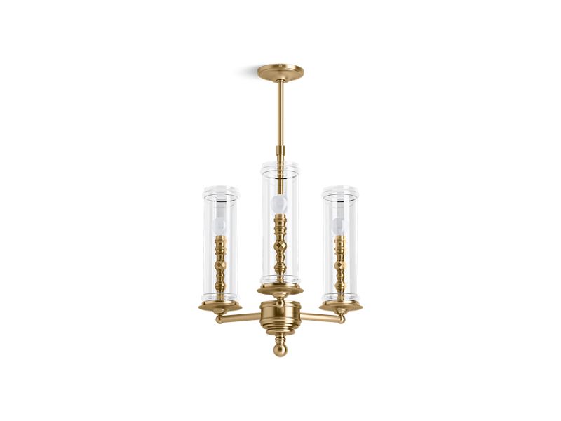 KOHLER K-23342-CH03-BGL Damask 20" Chandelier In Moderne Brushed Gold