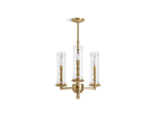 KOHLER K-23342-CH03-BGL Damask 20" Chandelier In Moderne Brushed Gold
