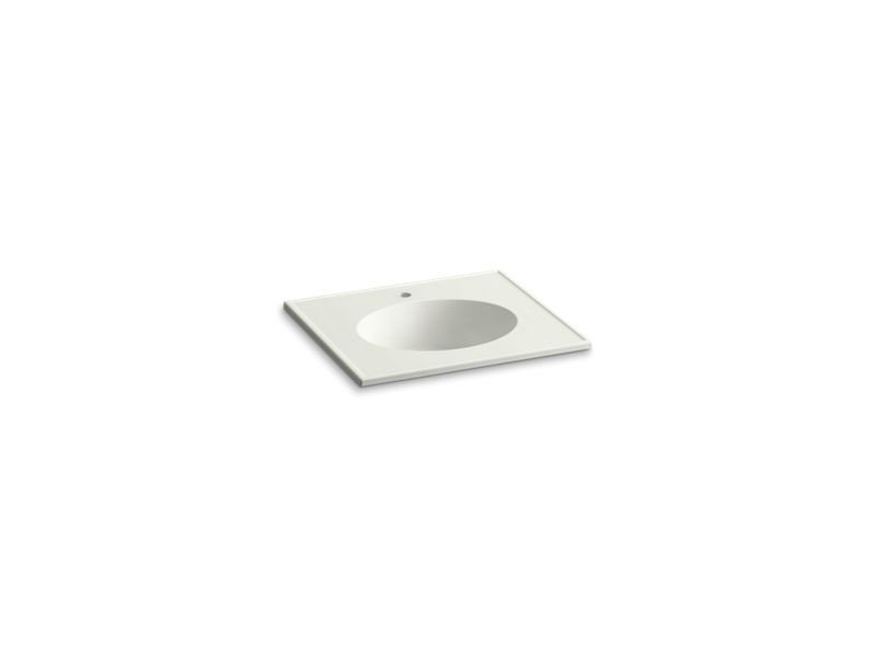 KOHLER K-2791-1-G82 Ceramic/Impressions 25" oval vanity-top bathroom sink with single faucet hole
