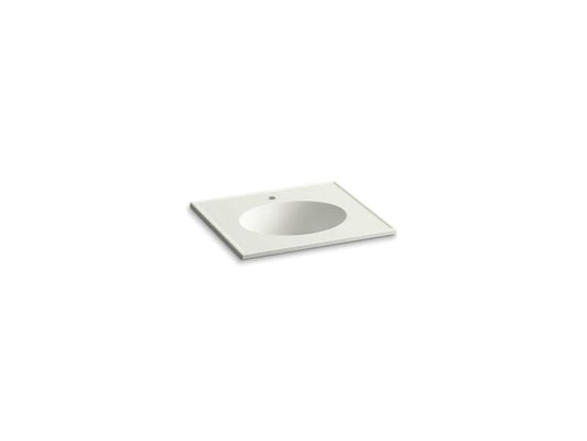 KOHLER K-2791-1-G82 Ceramic/Impressions 25" oval vanity-top bathroom sink with single faucet hole