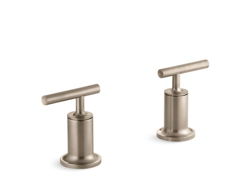 KOHLER K-T14429-4-BV Vibrant Brushed Bronze Purist Deck- or wall-mount bath faucet handle trim with lever design