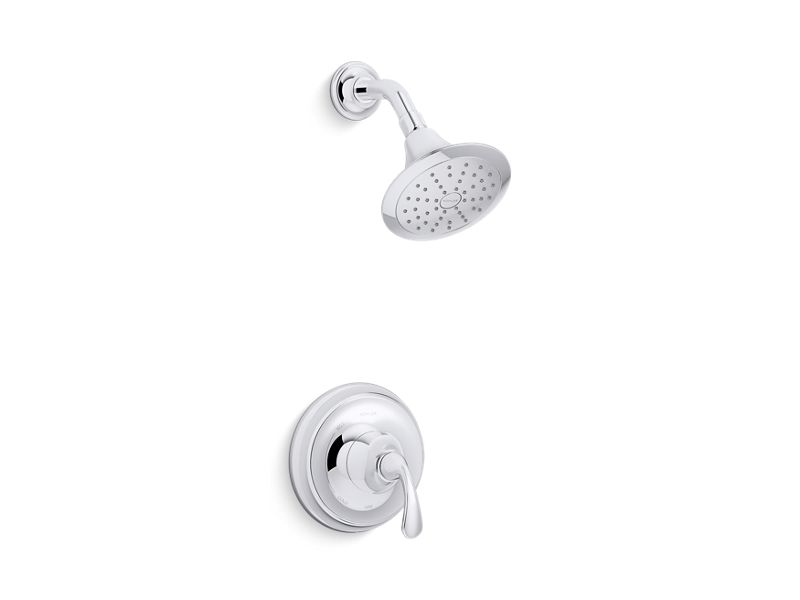 KOHLER K-TS10276-4G-CP Polished Chrome Forte Sculpted Rite-Temp shower trim with 1.75 gpm showerhead