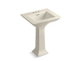 KOHLER Memoirs Stately K-2344-4-47 Almond Stately 24-1/2" rectangular pedestal bathroom sink