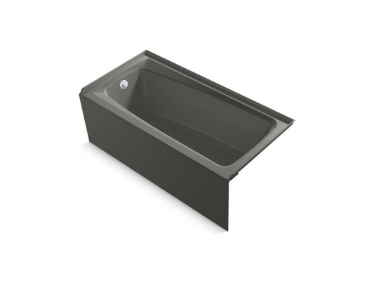 KOHLER K-26070-LA-58 Thunder Grey Irvine 60" x 30" alcove bath, left drain