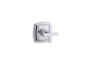 KOHLER K-T16242-3-CP Margaux Valve trim with cross handle for transfer valve, requires valve