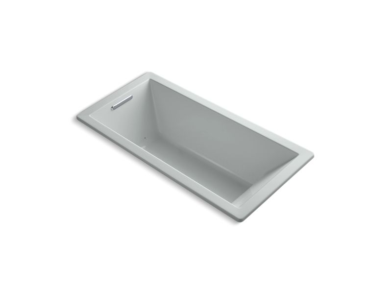 KOHLER K-1822-GHVB-95 Underscore 66" X 32" Drop-In Vibracoustic Bath With Heated Bubblemassage In Ice Grey
