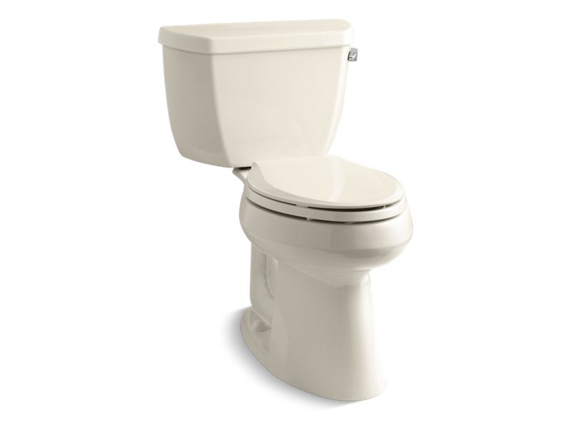 KOHLER K-3713-RA-47 Highline Classic Comfort Height Two-piece elongated 1.28 gpf chair height toilet with right-hand trip lever and 10" rough-in