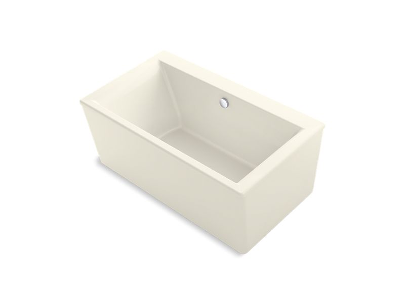 KOHLER K-24010-96 Stargaze 60" x 34" freestanding bath with straight shroud and center drain