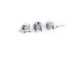 KOHLER K-8040-4A-CP Triton Shelf-back commercial bathroom sink faucet with pop-up drain and lever handles